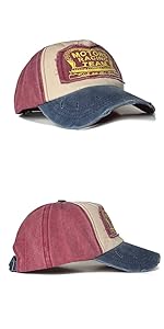 Vintage Cotton Motors Racing Baseball Cap Retro Style Hat for Racing Enthusiasts