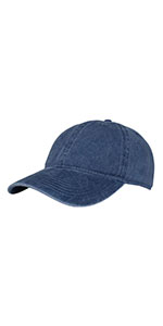 XL, XXL Washed Denim Baseball Cap-Navy