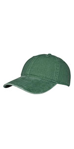 XL, XXL Washed Denim Baseball Cap-Kelly Green