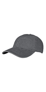 XL, XXL Washed Denim Baseball Cap-Grey