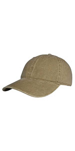 XL, XXL Washed Denim Baseball Cap-Khaki