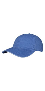 XL, XXL Washed Denim Baseball Cap-RoyalBlue