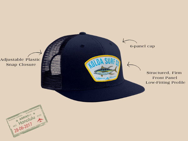 Yellowfin Tuna Patch Logo MESH Snapback Hats