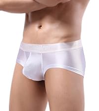 ZONBAILON Mens Sexy Bulge Enhancing Pouch Boxer Briefs Ice Silk Low Rise Smooth Trunks Underwear