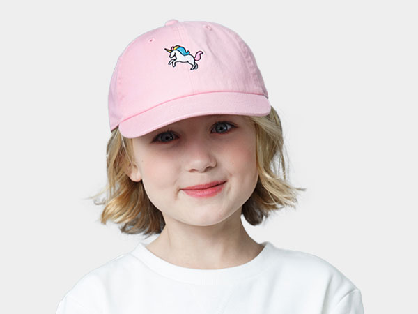 Embroidery Baseball Cap - Youth Kids / Pink