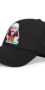 Disney Adult Trucker Hat, UP, Carl Fredricksen Mesh Snapback Baseball Cap