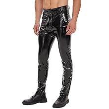 Shiny leather pants for men