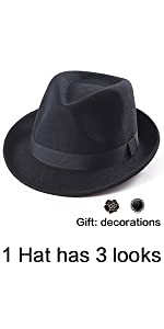 Fedora trilby for men