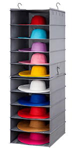 Large brim hat storage