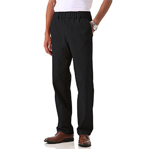 Mens Full Elastic Waist Twill Casual Pant