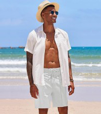 mens linen shorts