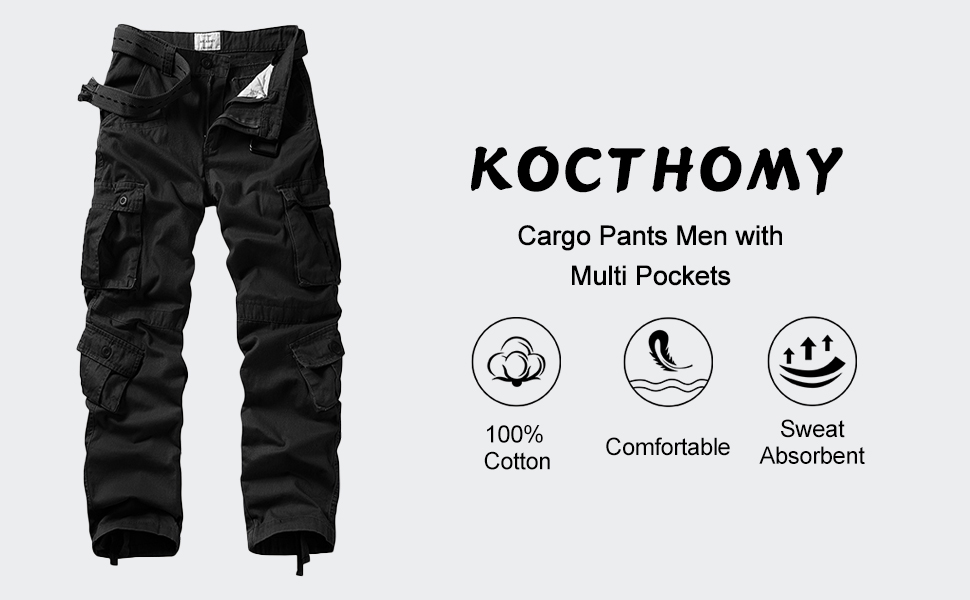 KOCTHOMY Cargo pants  for men