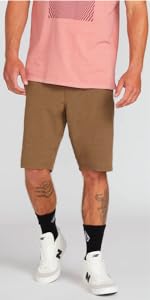 men chino short khaki knee high lightweight durable recycled fabric