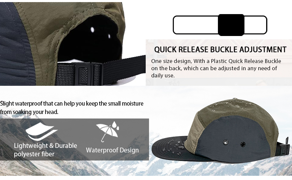 5 Panel Quilted Hats Jockey Cap Cadet Cap Visor Hip Hop Golf Sports Cap Waterproof Trucker Hats