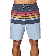 Mens Elastic Waist Quick Dry Boardshort Adjustable Waist Swim Trunks for Men SP2106501-LBL