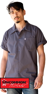 utility shirt line cook shirt dish washer simple kitchen uniform shirt short sleeve modern design