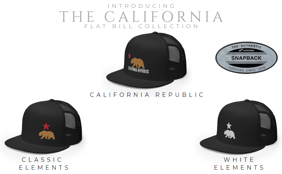 RIVEMUG Introducing The California Flat Bill Trucker Hat V1