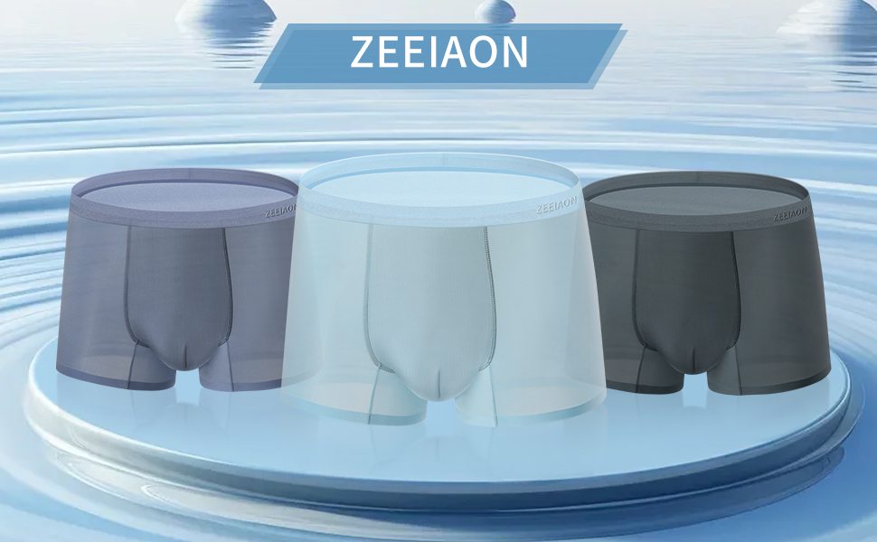 ZEEIAON；silk boxers ；seamless boxer 