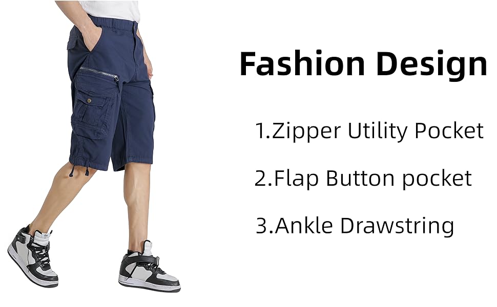 DGWZ mens cargo shorts with pocket