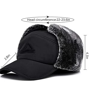 Men trapper Hats size