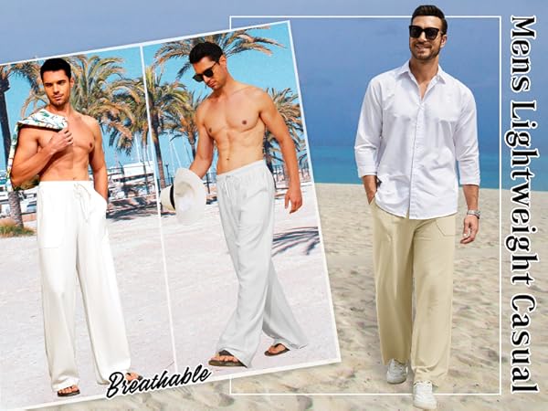 Mens  Summer Beach Pants