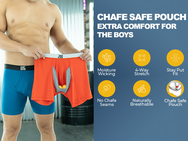 Boxer briefs with pouch total support pouch