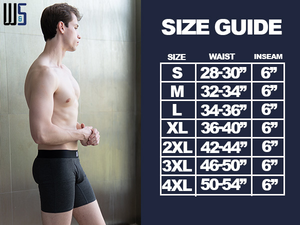 Size guide for boxer briefs for men pack modal boxer briefs with pouch