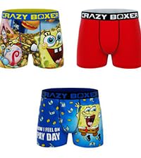 CrazyBoxer Spongebob 3pack Novelty Boxerbriefs for men