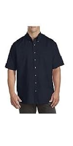 Harbor Bay by DXL Big and Tall Easy-Care Solid Sport Shirt