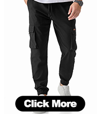 Mens Casual Cargo Jogger