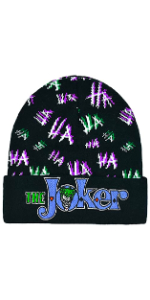 DC Comics The Joker beanie officially licensed merchandise by Concept One Accessories