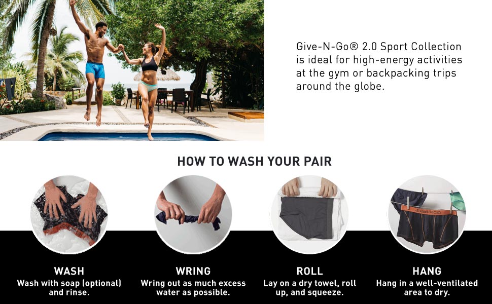 ExOffico Underwear Give N Go 2.0 Sport collection & how to wash