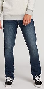 mens jeans slim stretch all day wear comfortable versatile pants denim fall winter long 