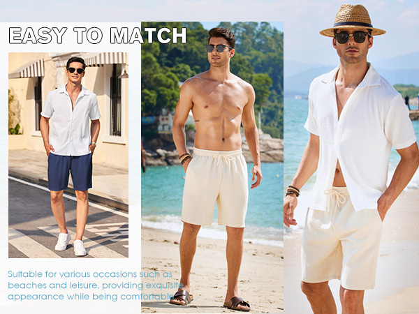 Mens casual summer beach shorts