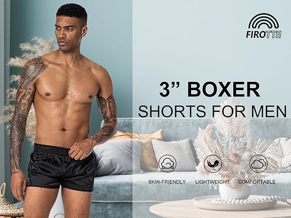 3 inch men boxer shorts