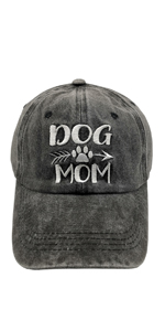 Dog Mom Fashion Embroidery Women Washed Cotton Hat