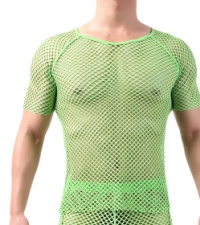 Men''s Fishnet Tank Top Mesh Sheer Undershirt 