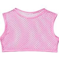 fishnet crop top tanks men