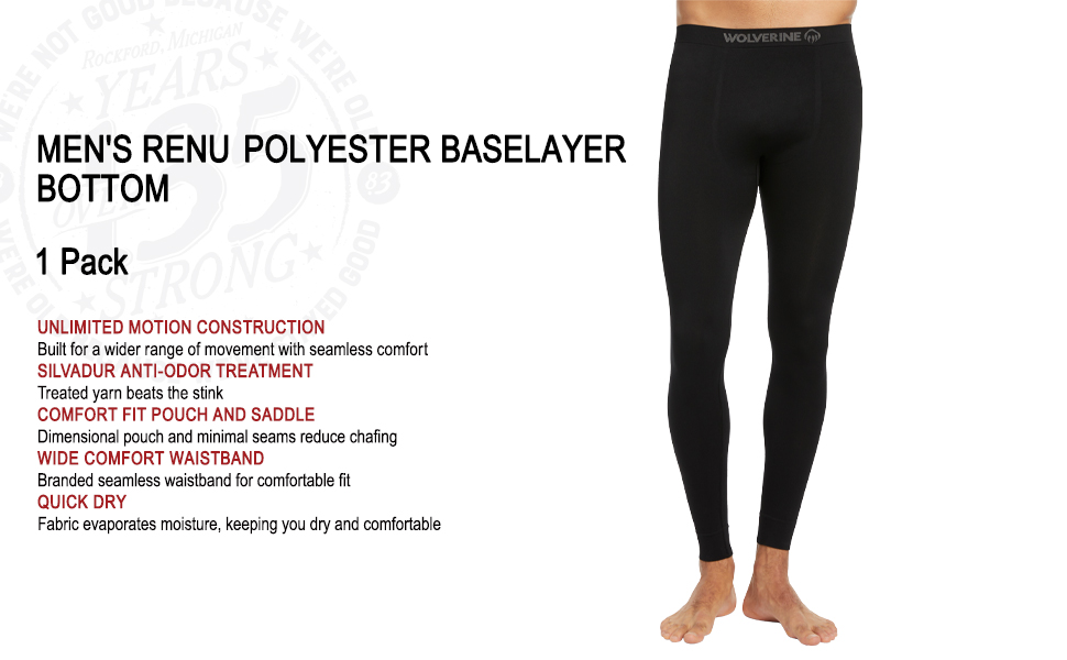 Men''s Polyester Base Layer Bottom