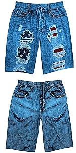 faux denim shorts for mens