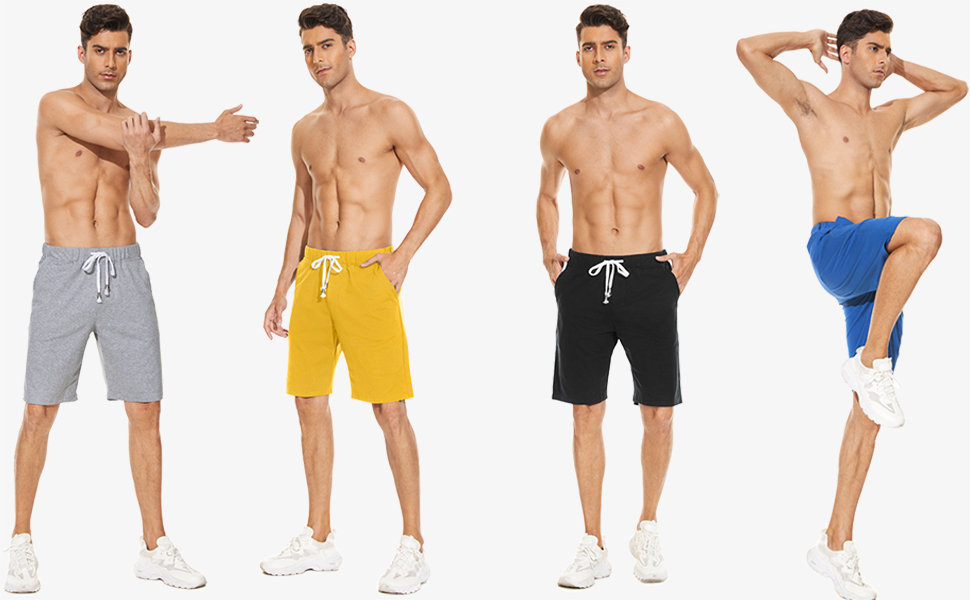 sweat shorts men,sweat shorts for men,men''s sweatpant shorts,mens fleece shorts,yellow shorts men,