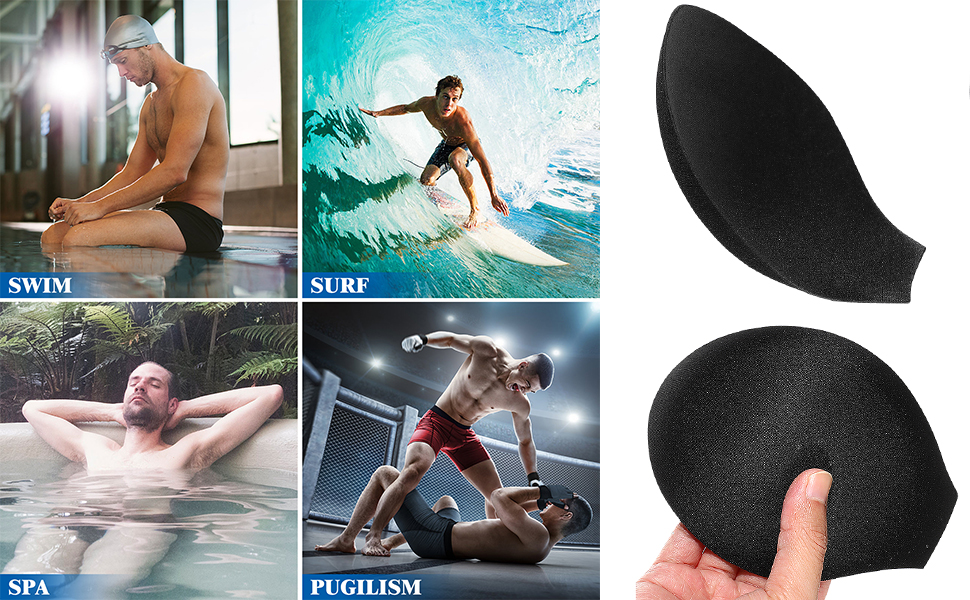 Male Package Enhancer Removable Pad for Swimwear Brief Shorts Underwear Padded Black Shorts Cups