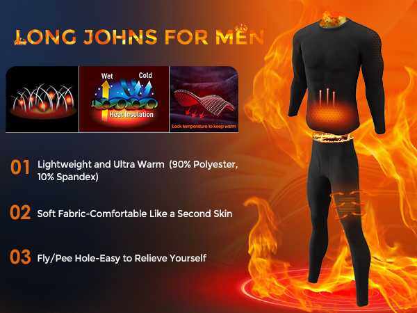 mens thermal underwear set