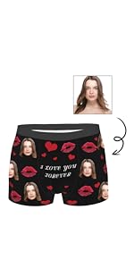 Custom Boxers with Face and Heart