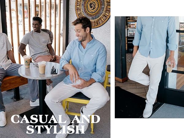 men''s white chino pants