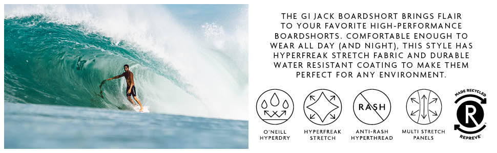 The GI Jack boardshort brings flair to your favorite high performance boardshorts.