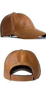 Perforated Genuine Leather Cap