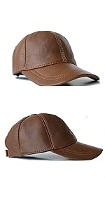 Leather Cap Genuine Leather Hat Leather Baseball Cap