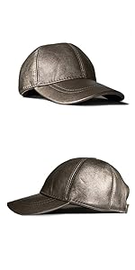 Leather Cap Steely Gray