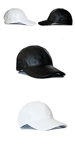 2 Pack Genuine Leather Cap for Men